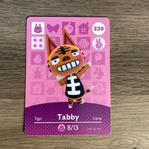 Animal Crossing Tabby Amiibo Card